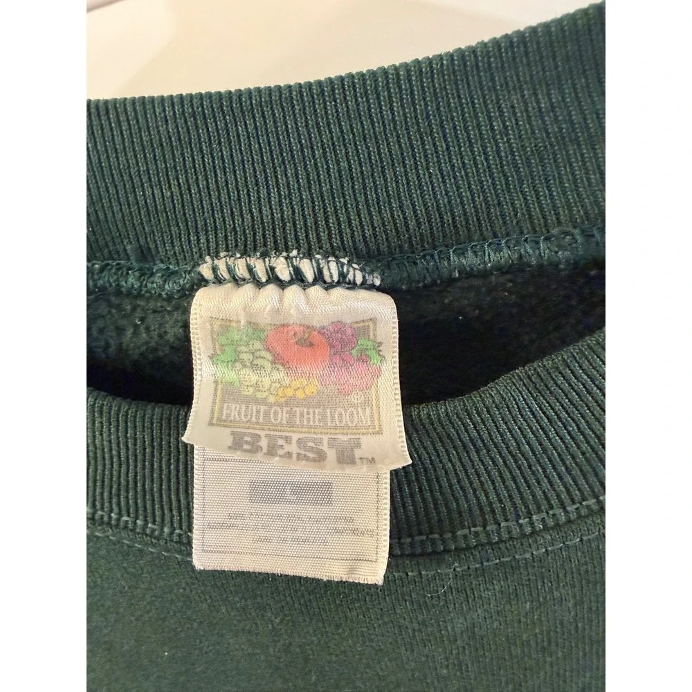Vintage Nike Air Embroidered Sweatshirt Hunter Green Fruit of the Loom Large